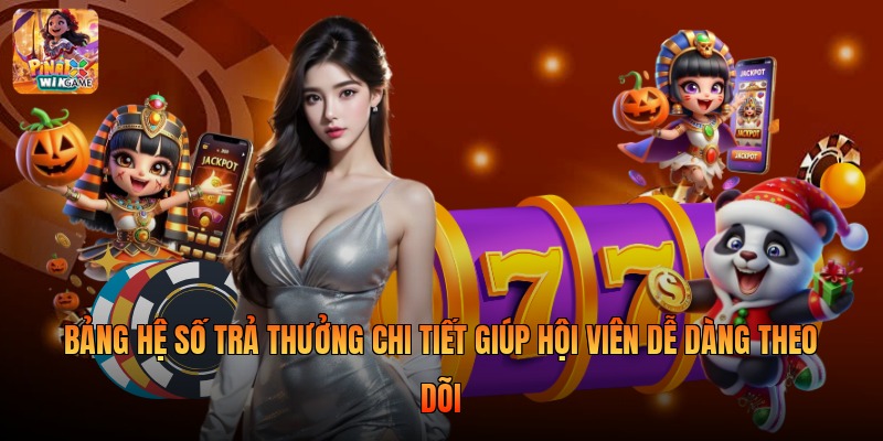 Bảng hệ số trả thưởng chi tiết giúp hội viên dễ dàng theo dõi