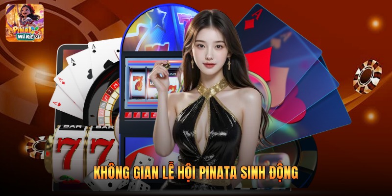 Không gian lễ hội pinata sinh động